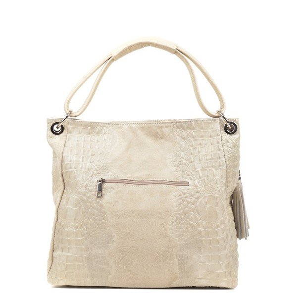 Bež usnjena torbica Luisa Vannini Zunna-image-2