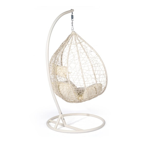 Kremno bel viseči stol iz umetnega ratana Bonami Selection Noela-image-3