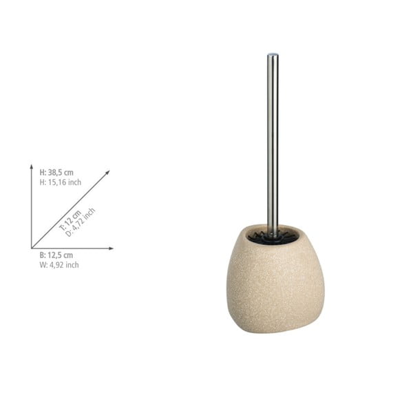 Bež keramična WC ščetka Wenko Pion-image-3