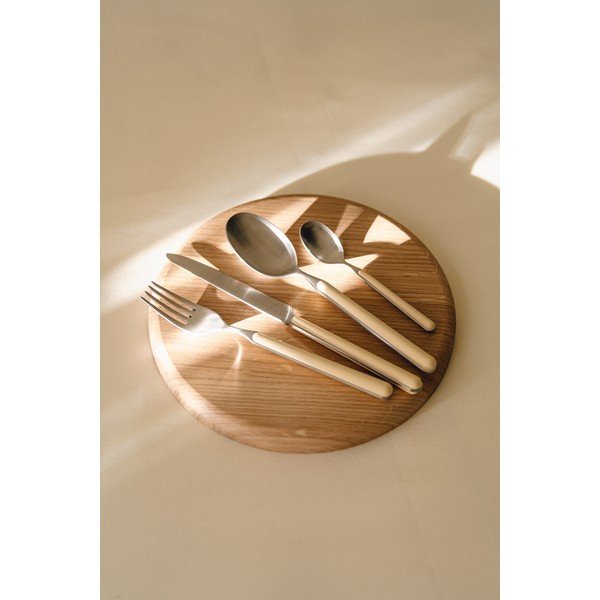 Svetlo rumen/v srebrni barvi pribor 4 ks iz nerjavečega jekla za 1 osebo Noli – noo.ma-image-2