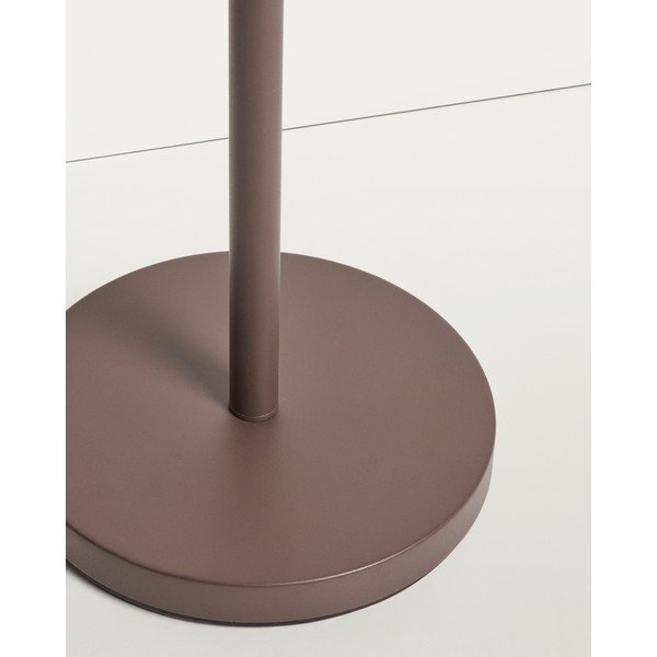 Rjava stoječa svetilka s tekstilnim senčilom (višina 153 cm) Navat – Kave Home-image-3