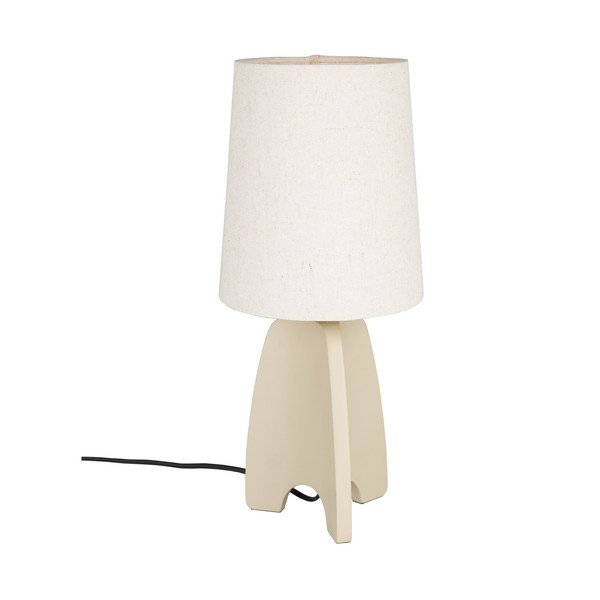 Bež betonska namizna svetilka s tekstilnim senčilom (višina 45 cm) Saba – Zuiver