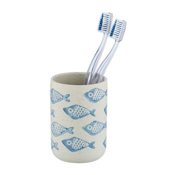 Modro-bel lonček za zobno ščetko Wenko Aquamarin -image-2