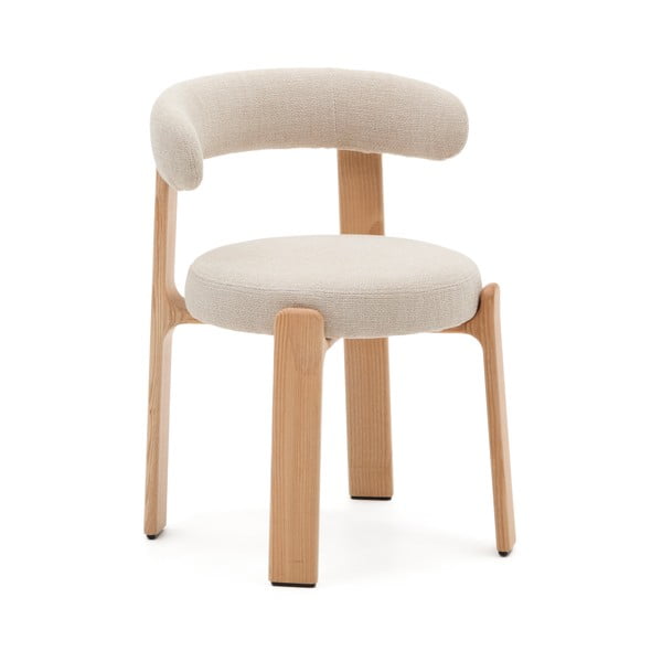 Bež jedilni stol iz masivnega jesena Granite – Kave Home