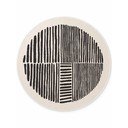 Črna/kremno bela okrogla notranja in zunanja preproga ø 160 cm Haringey Bounds – Ted Baker