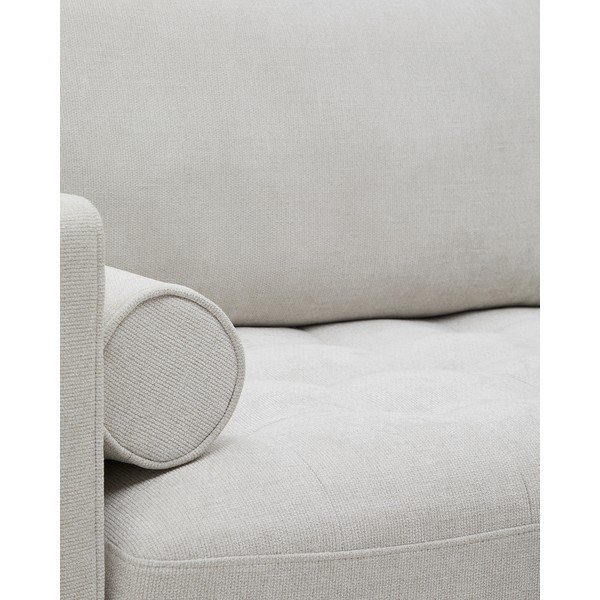 Sivo-bež sedežna garnitura iz šenilje 222 cm Debra – Kave Home-image-3