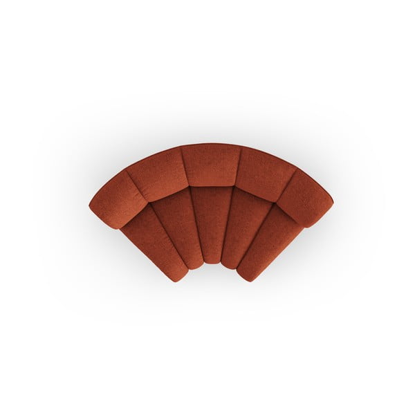 Opečnato oranžen modul za sedežno garnituro iz šenilje (s kotom po izbiri) Lupine – Micadoni -image-2