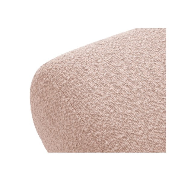 Rožnat tabure iz tkanine bouclé Molino – Micadoni Home-image-2