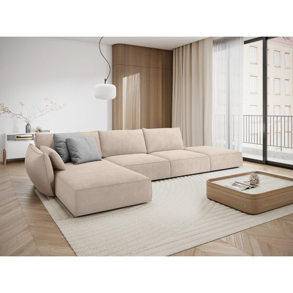 Bež kotni kavč (levi kot) Vanda - Mazzini Sofas-image-1