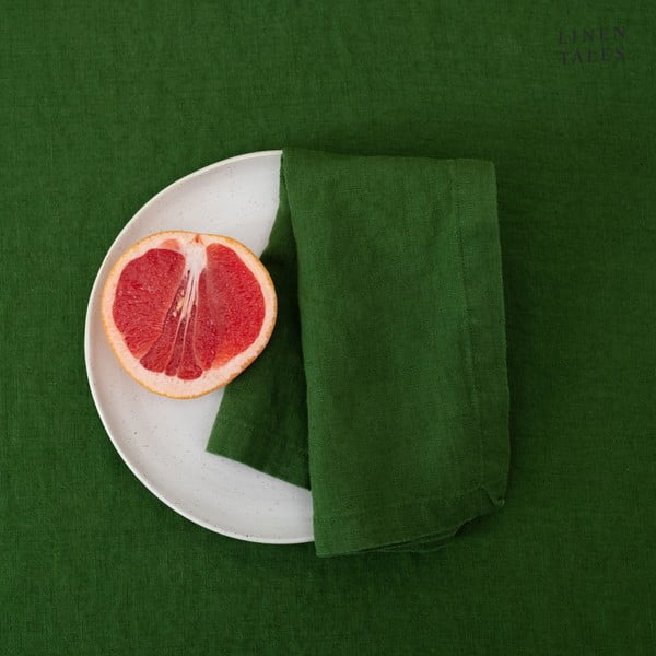 Lanen namizni tekač 40x150 cm True Green – Linen Tales-image-3