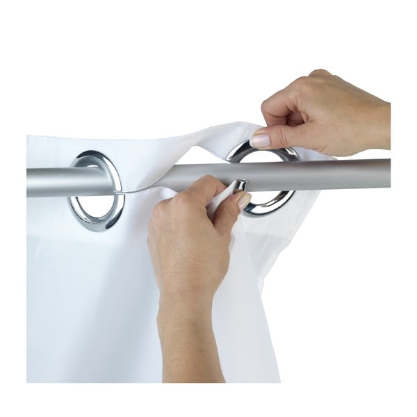 Bela zavesa za tuš s prevleko proti plesni Wenko Dandelions, 180 x 200 cm-image-1