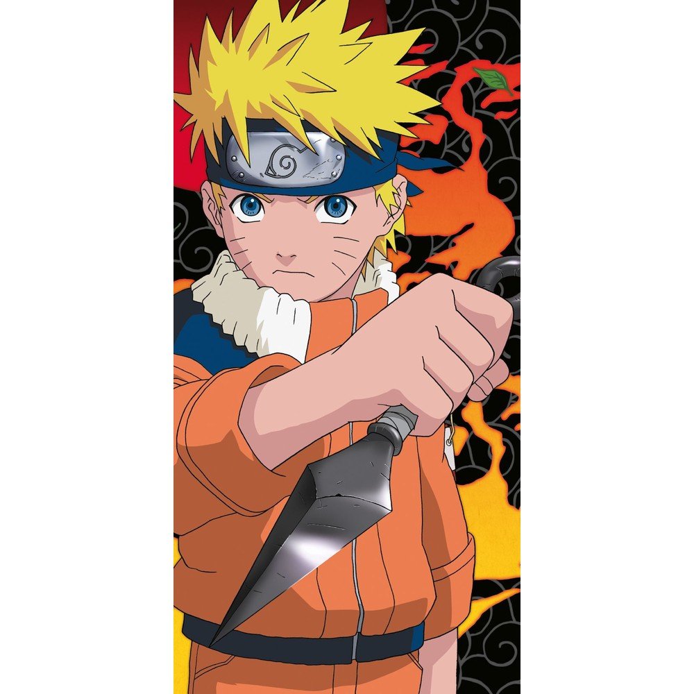 Bombažna otroška brisača 70x140 cm Naruto Uzumaki