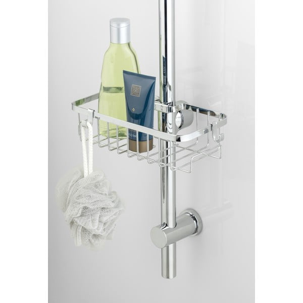 Kopalniška polica iz nerjavečega jekla v srebrni barvi z namestitvijo brez vrtanja Floresta – Wenko-image-1