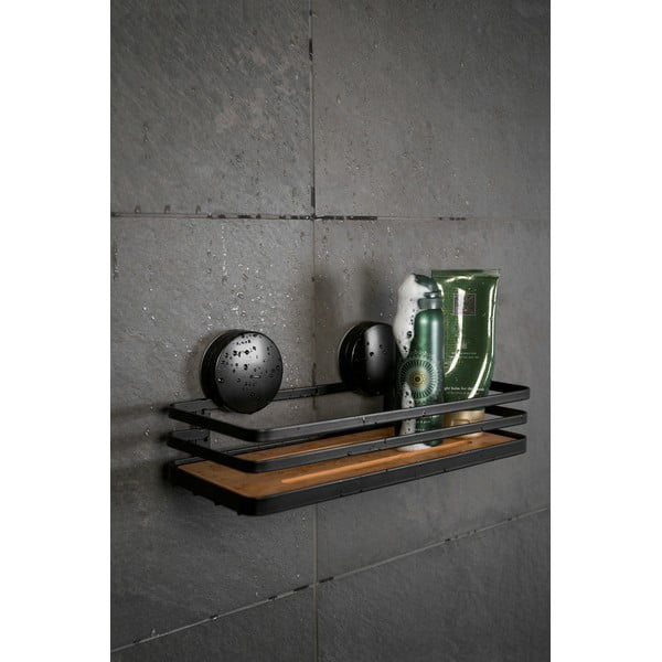 Črna kopalniška polica Wenko Alba-image-1