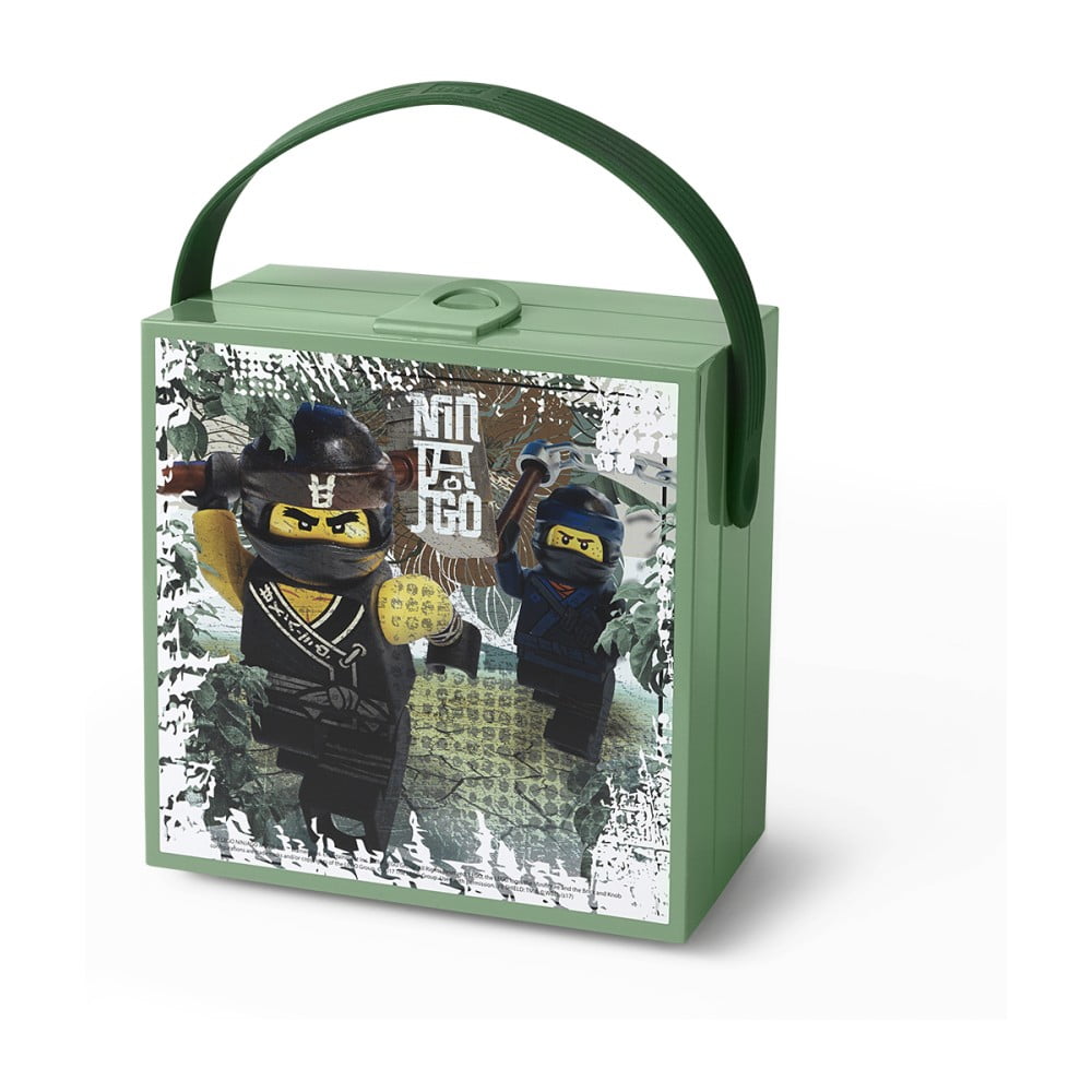 Zelena škatla za shranjevanje z ročajem LEGO® Army Ninjago