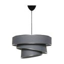 Antracitno siva/srebrna viseča svetilka s tekstilnim senčilom ø 40 cm Couper – Opviq lights