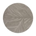 Siva volnena okrogla preproga ø 160 cm Leaf - Flair Rugs