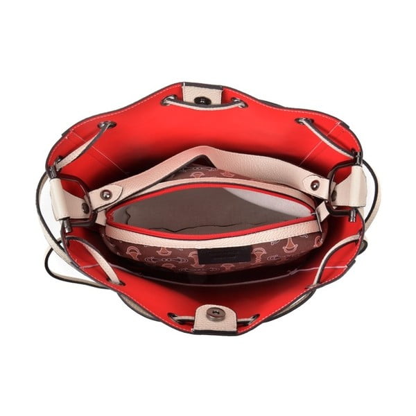 Bež usnjena torbica Renata Corsi Havna-image-1