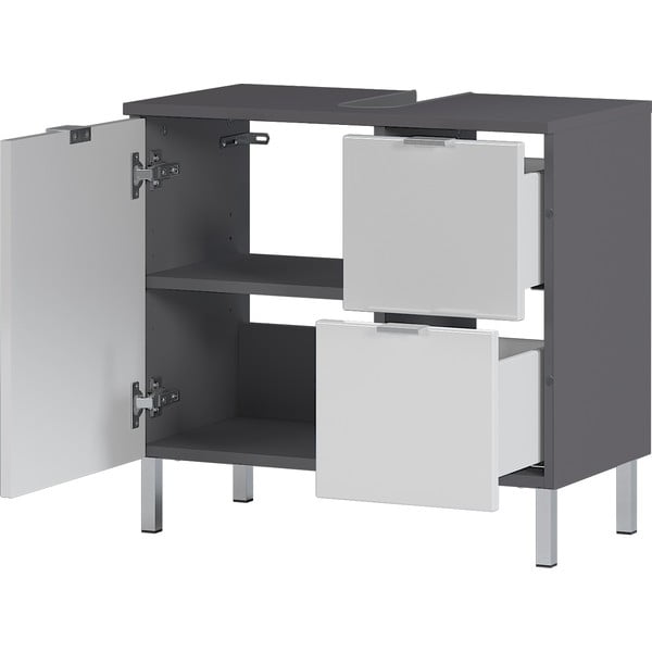 Belo-siva omarica za pod umivalnik Germania Mauresa, širina 60 cm-image-3