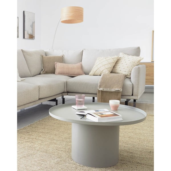 Kovinska okrogla stranska mizica ø 72 cm Fleksa – Kave Home-image-1