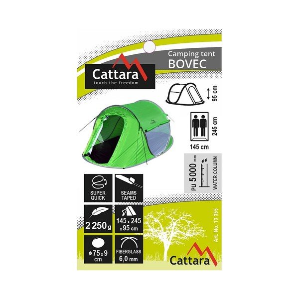 Zeleni šotor za 2 osebi Cattara Bovec-image-1