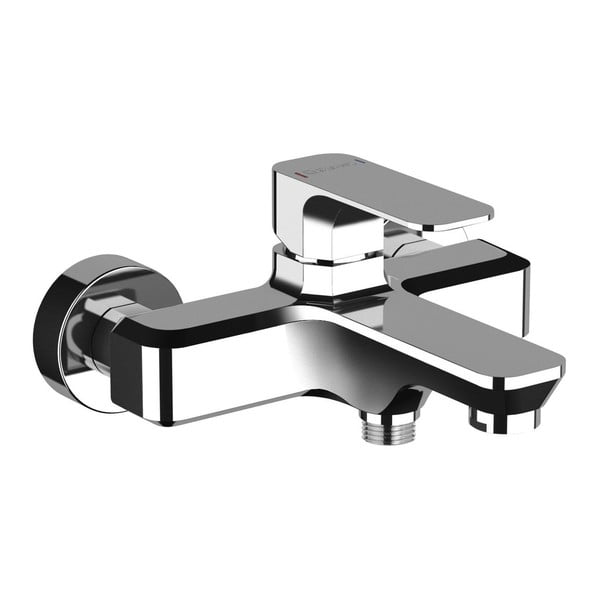 Stenska armatura za kad v sijajno srebrni barvi (2 izhoda) Spy – Sapho