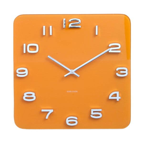 Karlsson Vintage oranžna ura, 35 x 35 cm