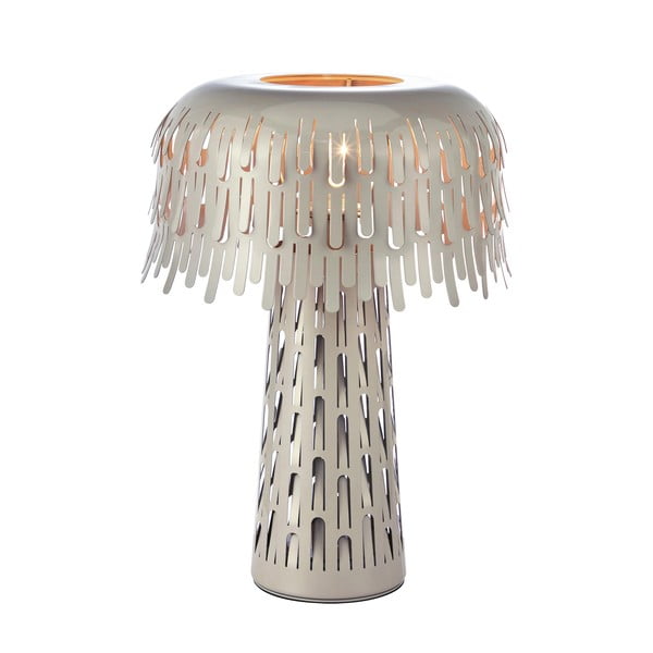 Sivo-bež namizna svetilka s kovinskim senčilom (višina 38 cm) Verbera – Markslöjd