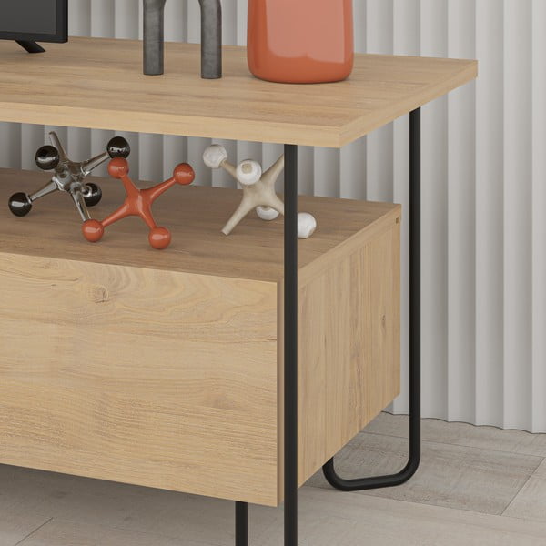 TV omarica v hrastovem dekorju 150x45 cm Dilly – Marckeric-image-4