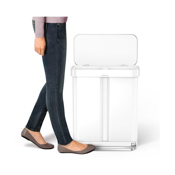 Bel jeklen koš za smeti s pedalom 58 l – simplehuman-image-4
