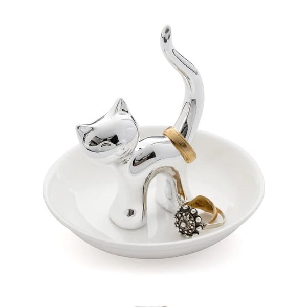 Porcelanast pladenj za nakit Cat – Balvi