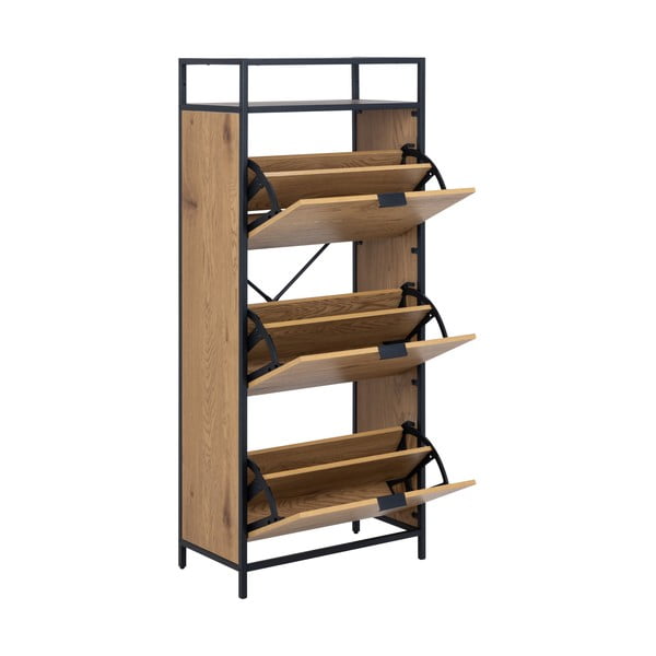 Preklopna omarica za čevlje v hrastovem dekorju Seaford – Actona-image-3