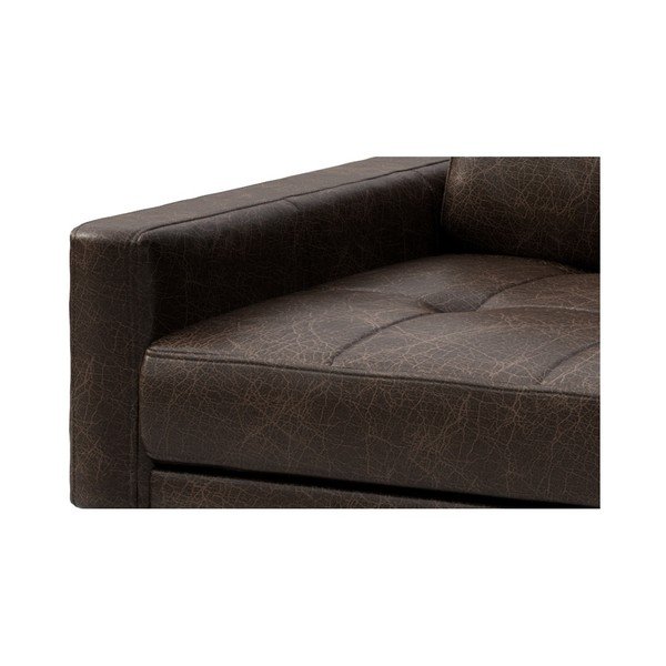 Temno rjav usnjeni fotelj MESONICA Musso Tufted-image-4