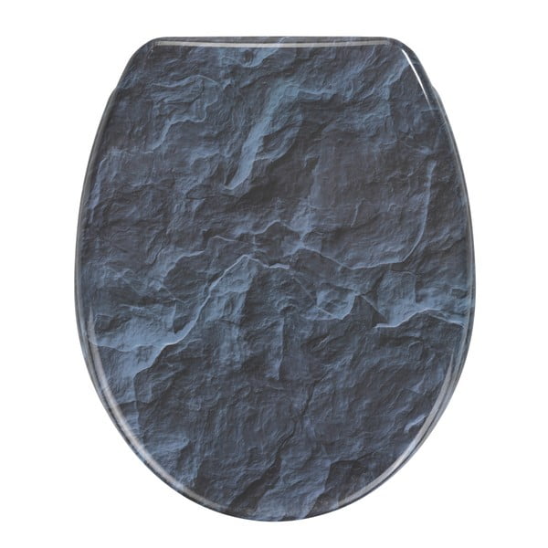 WC deska z enostavnim zapiranjem Wenko Slate Rock, 44,5 x 36,5 cm