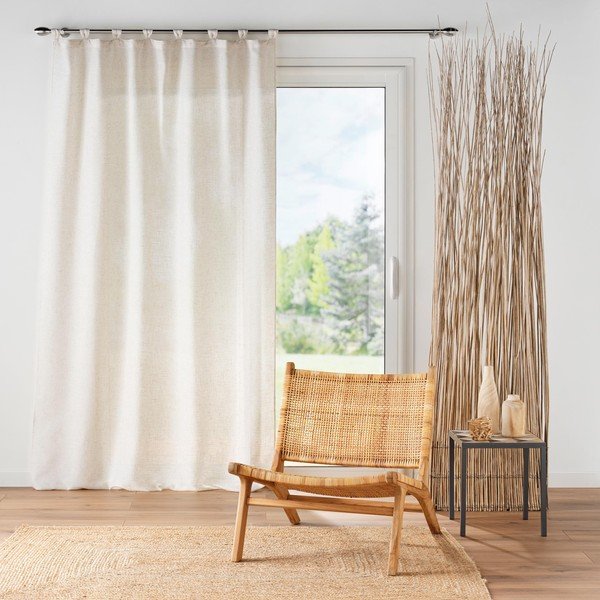 Kremno bela zavesa 140x240 cm Pauline – douceur d'intérieur-image-1