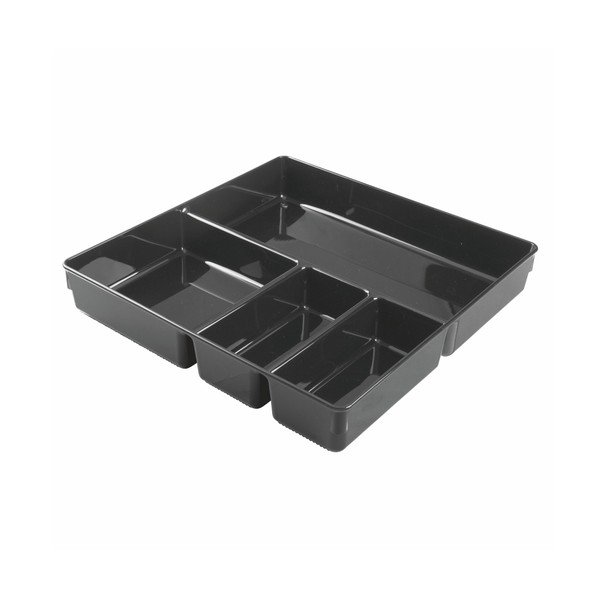 Črni organizator predalov InterDesign Linus Grand, 30,5 x 30,5 cm-image-2