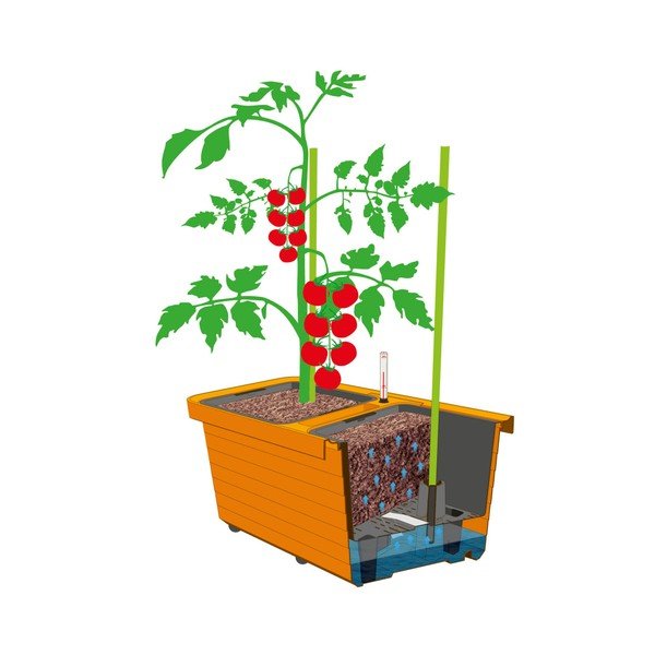 Rjavo-siva samozalivalno cvetlično korito Plastia Berberis, dolžina 78 cm-image-3
