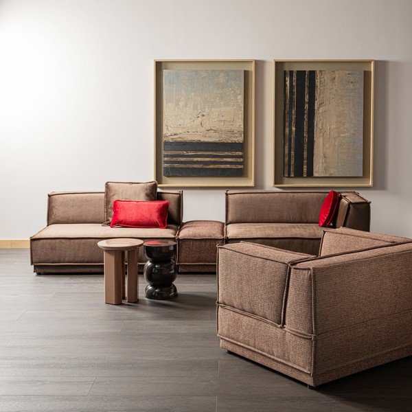 Okrogla stranska mizica v sijajnem dekorju ø 40 cm Orivo – WOOOD-image-1