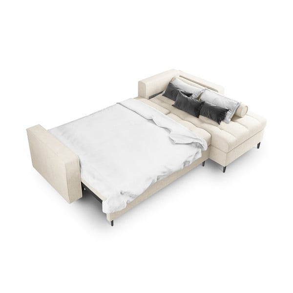 Svetlo bež raztegljiva sedežna garnitura Milo Casa Santo, desni kot-image-4