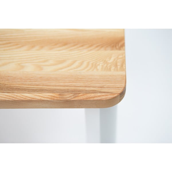 Bela jedilna miza z zaobljenimi nogami Ragaba TRIVENTI, 80 x 80 cm-image-2