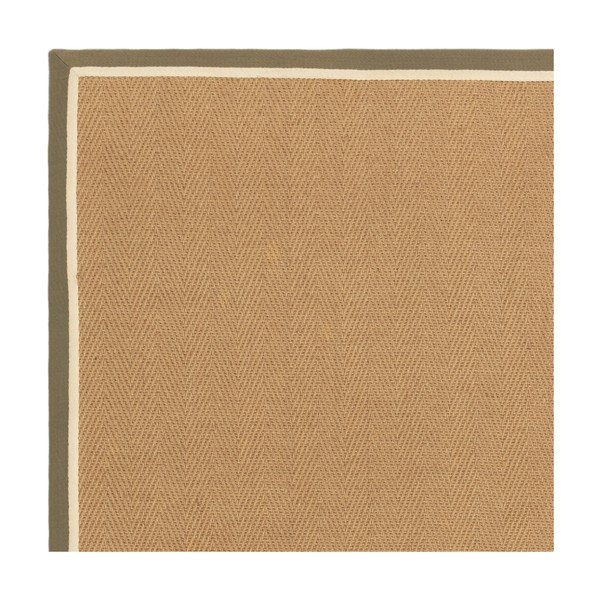 Kaki zelena/naravna obojestranska ročno tkana preproga iz jute 240x340 cm Bordo Herringbone Khaki – Asiatic Carpets-image-4