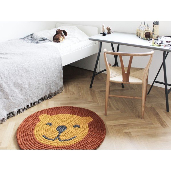 Otroška preproga iz volnenih kroglic Wooldot Ball Rugs Lion, ⌀ 90 cm-image-2