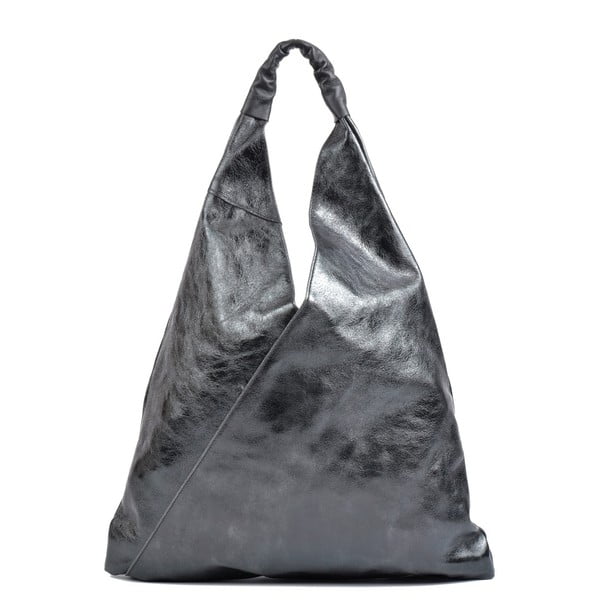 Črna usnjena nakupovalna torba Isabella Rhea Chest