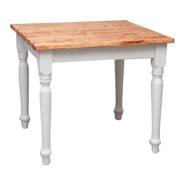 Bela lesena jedilna miza Biscottini Vill, 90 x 90 cm