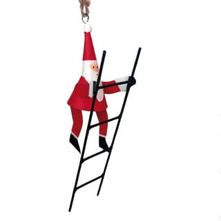 Božični viseči okrasek G-Bork Santa With Ladder