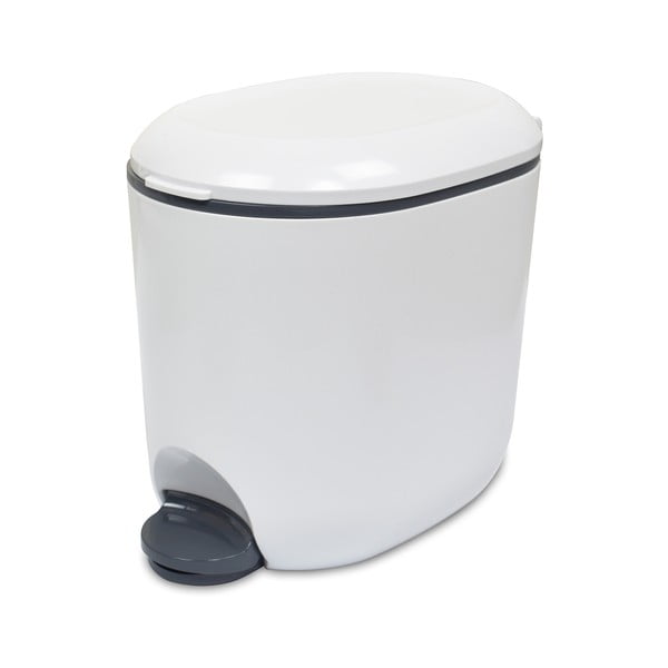 Bel plastičen koš za smeti s pedalom 3,5 l – Addis