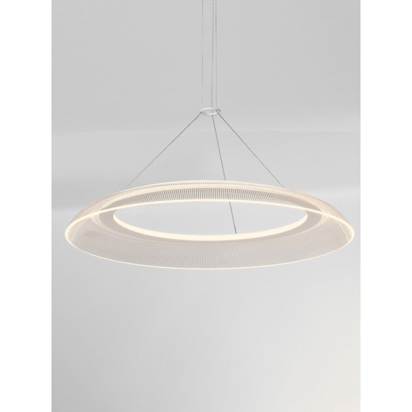 Mat bela aluminijasta LED viseča svetilka s senčilom iz akrilnega stekla ø 60 cm Mantle – Nova Luce-image-2
