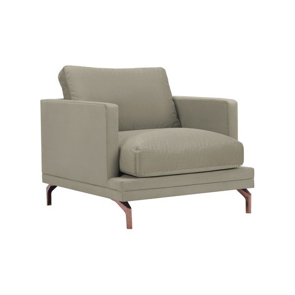 Windsor & Co Zofe Jupiter Bež fotelj z zlatim naslonom za roke-image-1