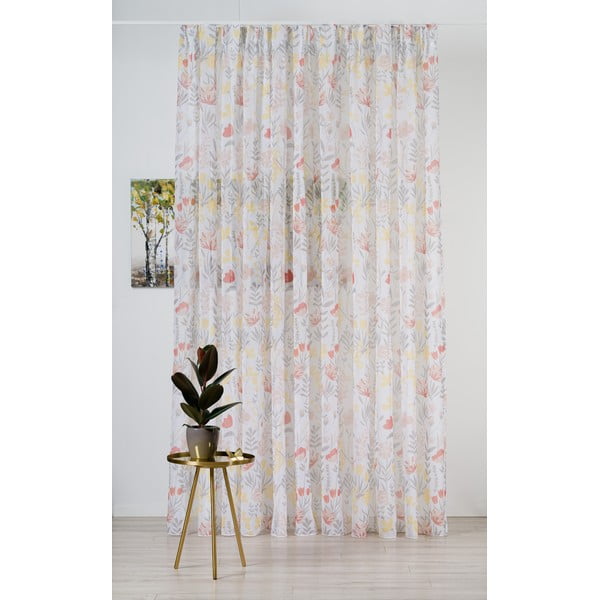 Bela prosojna zavesa 500x260 cm Corsa – Mendola Fabrics-image-2