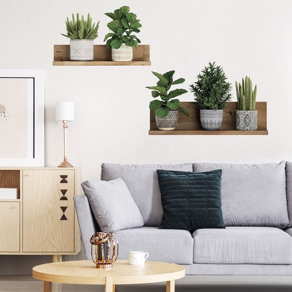 Stenska nalepka 60x35 cm 3D effect Green Plants - Ambiance-image-2